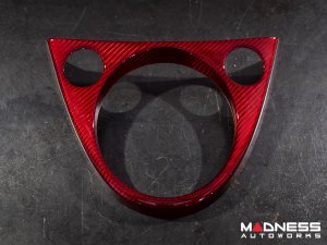 FIAT 500 Shift Gate Panel - Manual - Carbon Fiber - North American Model - Red Candy
